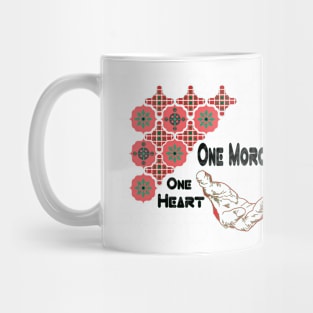 One Morocco One Heart Support Morocan Flag Mug